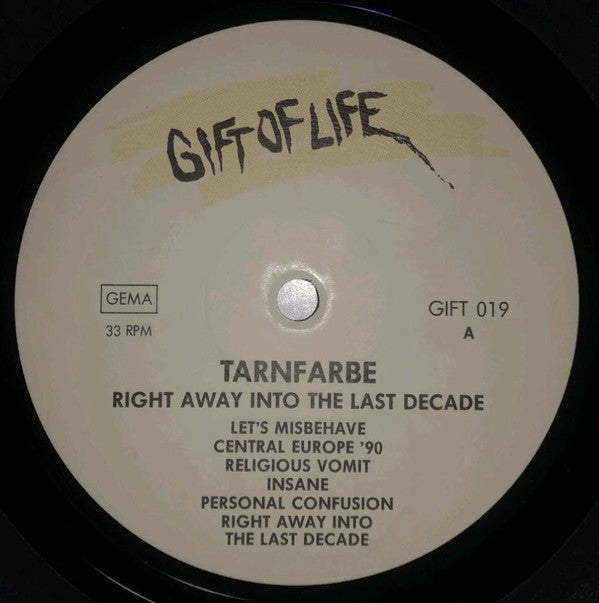 Tarnfarbe : Right Away Into The Last Decade (LP, Album)