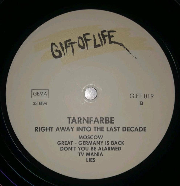 Tarnfarbe : Right Away Into The Last Decade (LP, Album)