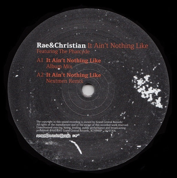 Rae & Christian Featuring The Pharcyde : It Ain't Nothing Like (12", EP)