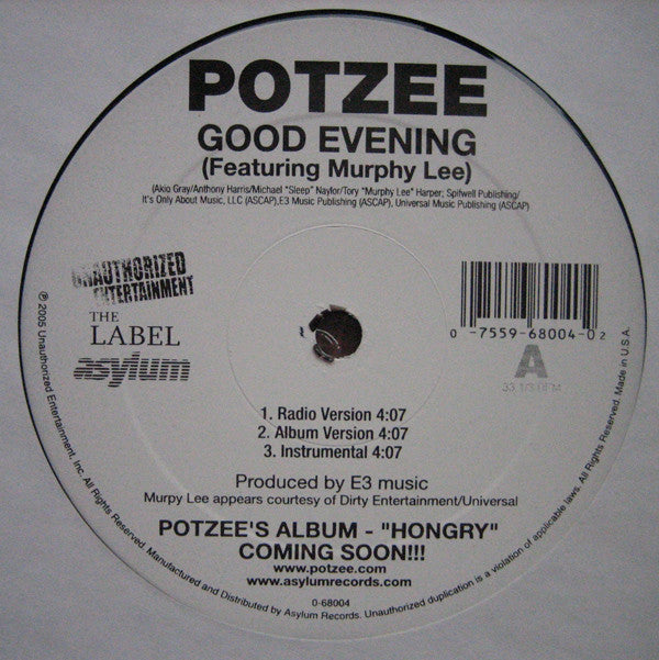 Potzee : Good Evening / Bumrushed (12")