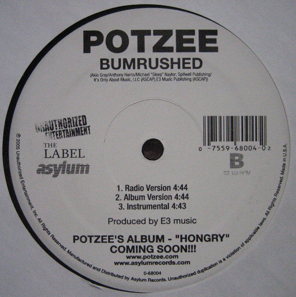 Potzee : Good Evening / Bumrushed (12")