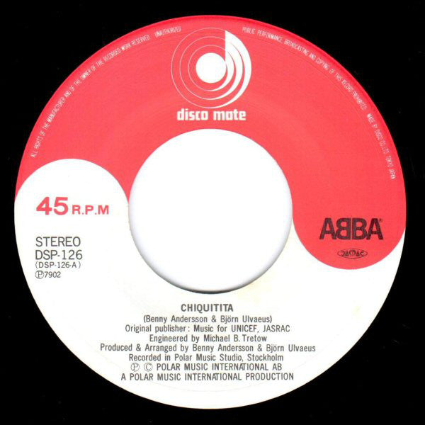 ABBA : Chiquitita c/w Lovelight (7", Single)