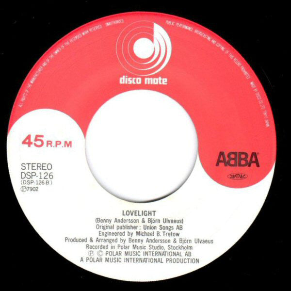 ABBA : Chiquitita c/w Lovelight (7", Single)