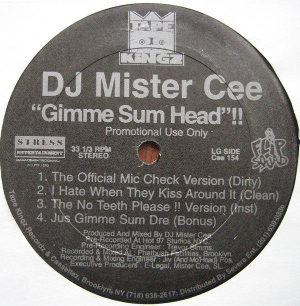 Mister Cee / Goldfinger (31) : Gimme Sum Head / Is Brooklyn In Da House (Where Brooklyn At? PtII) (12")