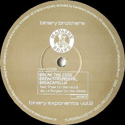 Binary Brothers (2) : Binary Exponents Vol. 2 (12")
