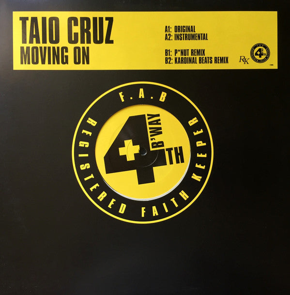 Taio Cruz : Moving On (12", Promo)
