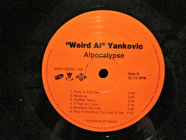 "Weird Al" Yankovic : Alpocalypse (LP, Album)
