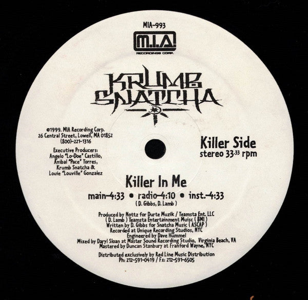 Krumb Snatcha : Killer In Me (12")