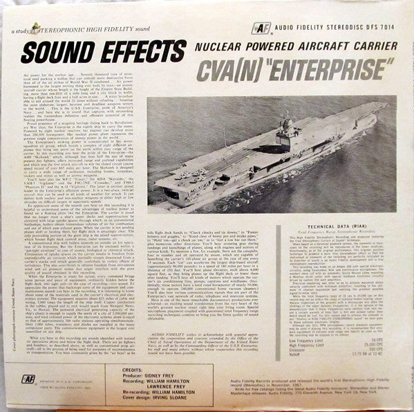 No Artist : Nuclear Powered Aircraft Carrier Sound Effects / CVA[N] "Enterprise" (LP, Album)