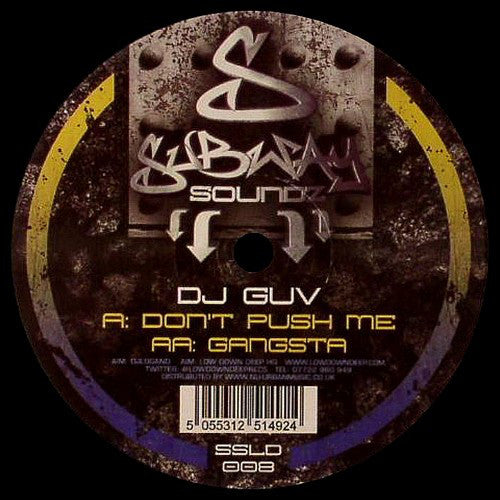 DJ Guv : Don't Push Me / Gangsta (12")
