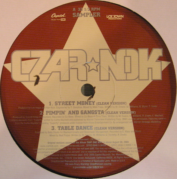 Czar-Nok : 6 Joints From The Debut  Album "That One Way" (2x12", Promo, Smplr)
