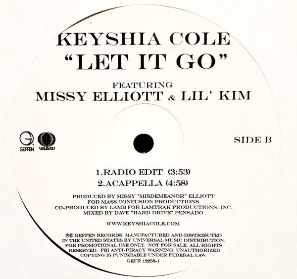 Keyshia Cole Featuring Missy Elliott, T.I. & Young Dro : Let It Go (Remix) (12", Single, Promo)