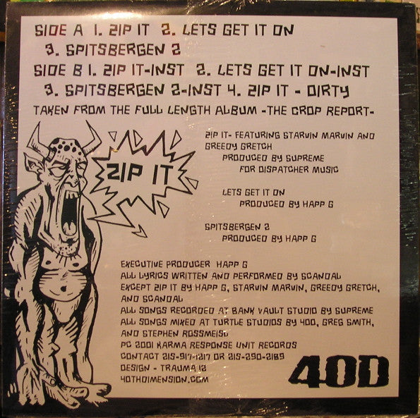 40th Dimension : Zip It / Lets Get It On / Spitsbergen 2 (12")