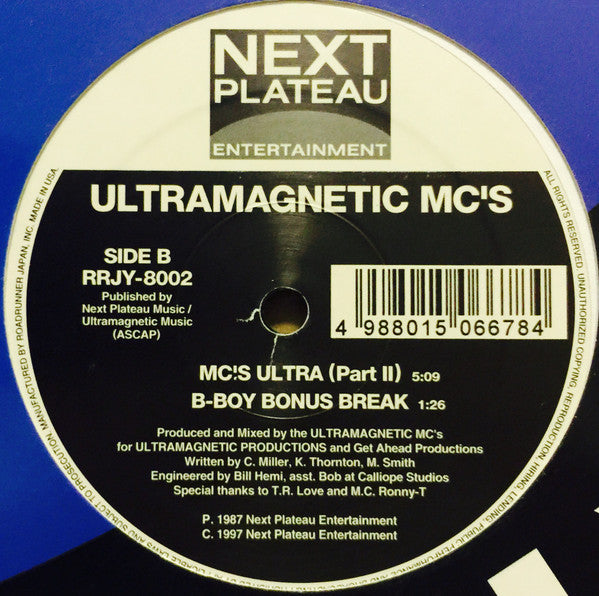 Ultramagnetic MC's : Traveling At The Speed Of Thought / MC's Ultra (Part II) (12", RE)