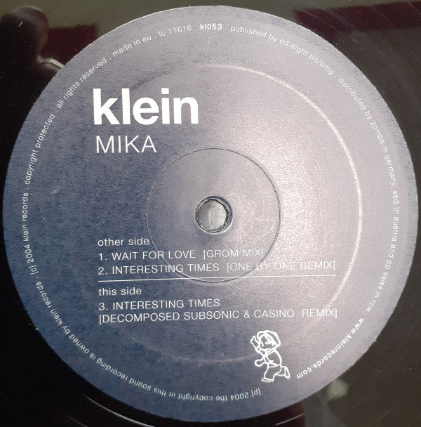 Mika : Wait For Love / Interesting Times (12")