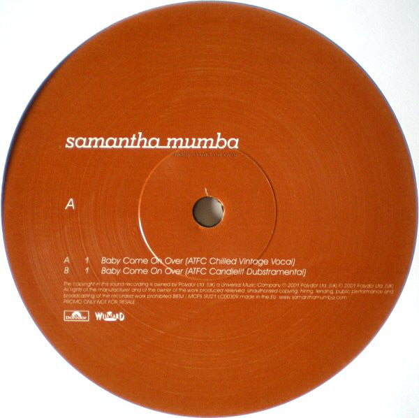 Samantha Mumba : Baby Come On Over (12", Promo)