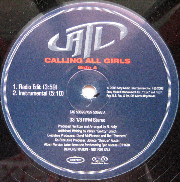 ATL (3) : Calling All Girls (12", Promo)