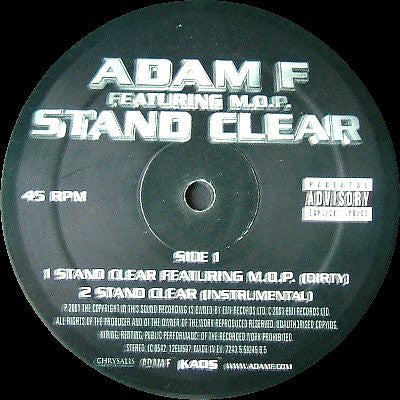 Adam F : Stand Clear (12")