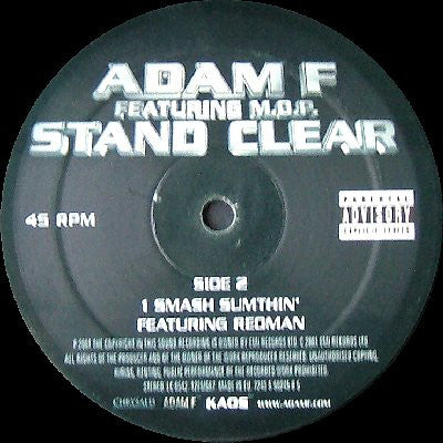 Adam F : Stand Clear (12")