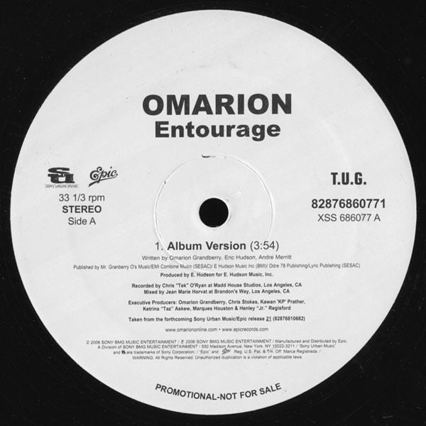 Omarion : Entourage (12", Promo)