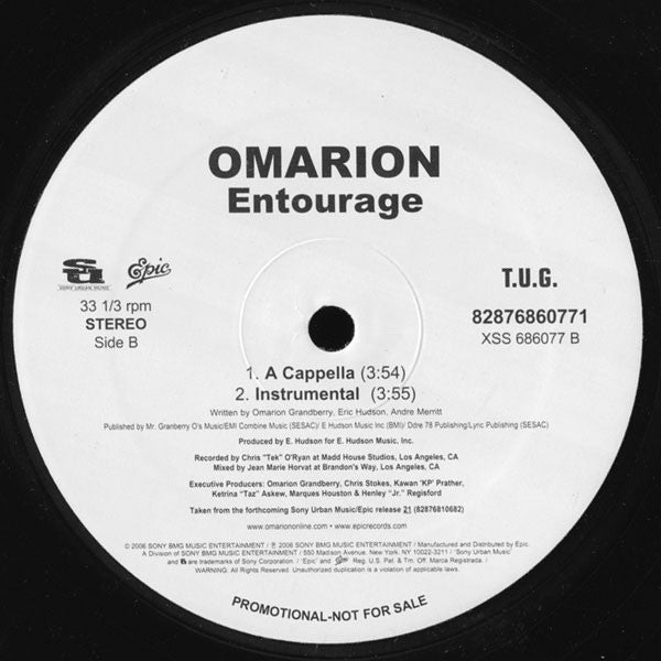 Omarion : Entourage (12", Promo)