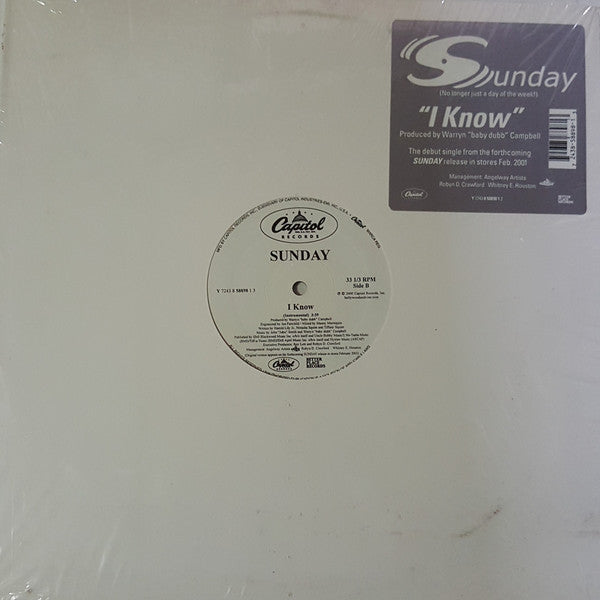 Sunday (4) : I Know (12")