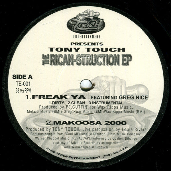 Tony Touch : The Rican-Struction EP (12", EP)