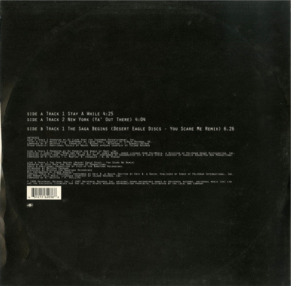 Rakim : Stay A While (12")