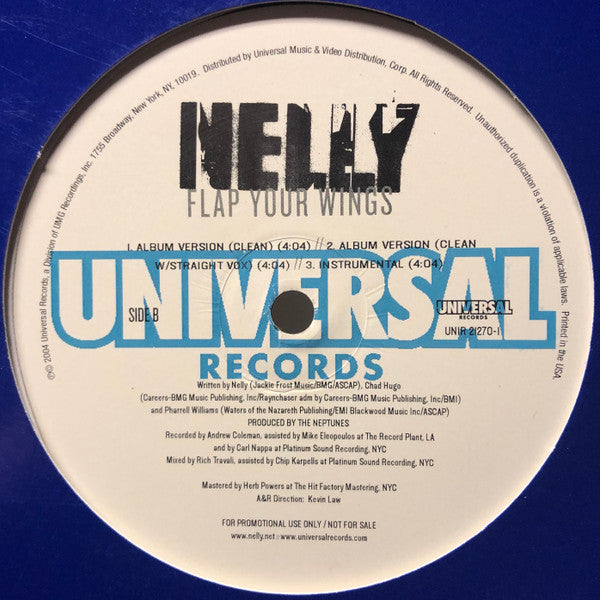 Nelly : Flap Your Wings (12", Promo)