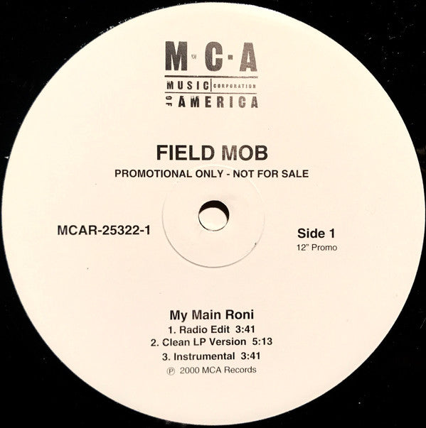 Field Mob : My Main Roni (12", Single, Promo)