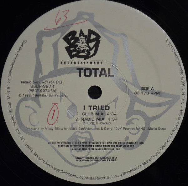 Total : I Tried (12", Promo)