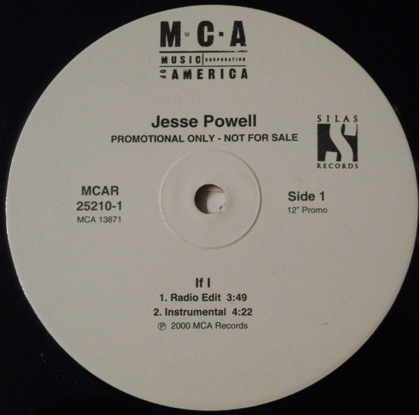 Jesse Powell : If I (12", Promo)