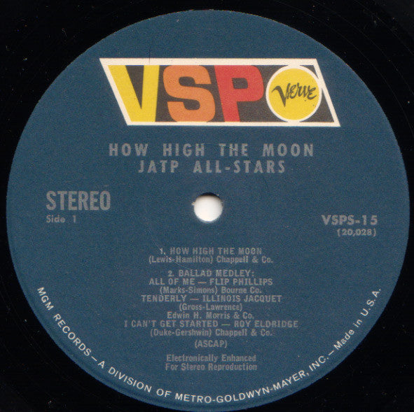 Jazz At The Philharmonic : How High The Moon (LP, Comp)