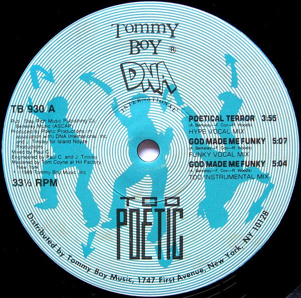 Too Poetic : Poetical Terror / God Made Me Funky (12")
