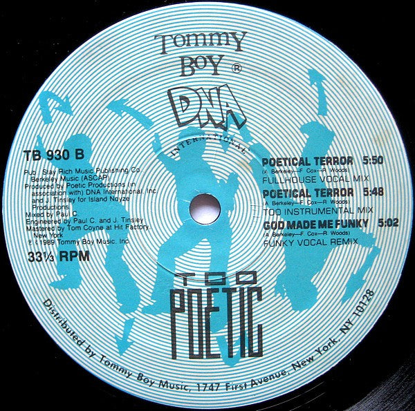 Too Poetic : Poetical Terror / God Made Me Funky (12")