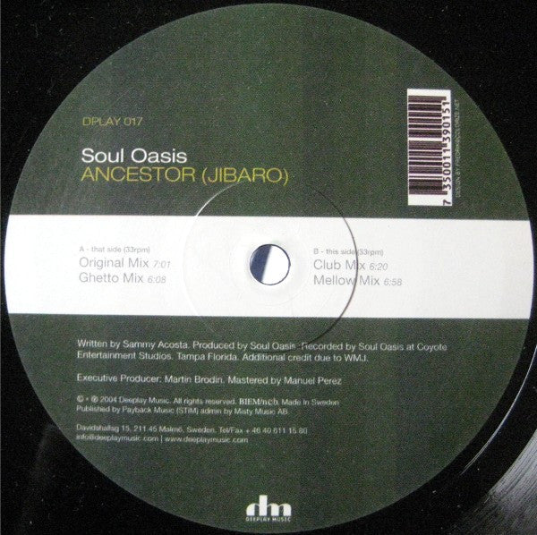 Soul Oasis : Ancestor (Jibaro) (12")