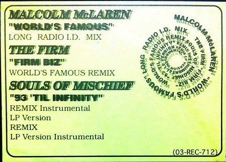 Various : World's Famous/ Firm Biz/ 93 'Til Infinity (12", Comp, Promo, Unofficial)