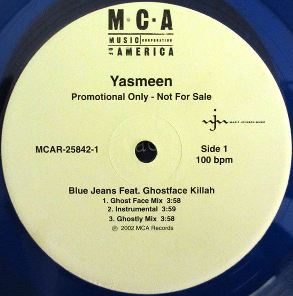 Yasmeen Feat. Ghostface Killah : Blue Jeans (12", Promo, Tra)