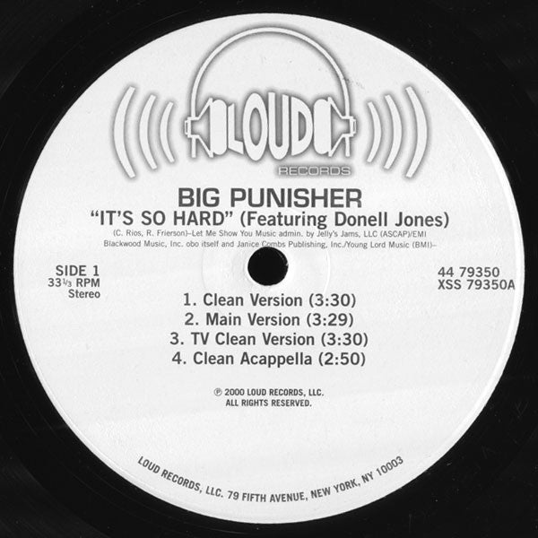 Big Punisher : It's So Hard (12")