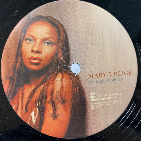 Mary J. Blige : No Happy Holidays (12", Promo)