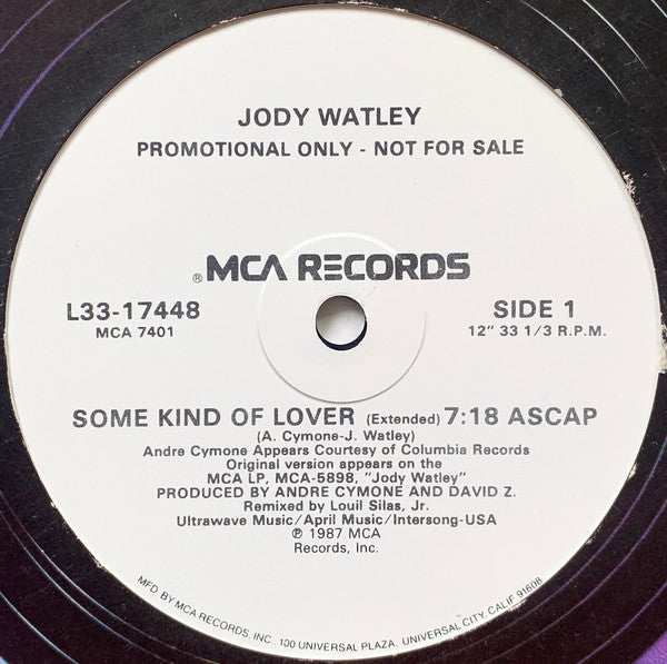 Jody Watley : Some Kind Of Lover (12", Promo)