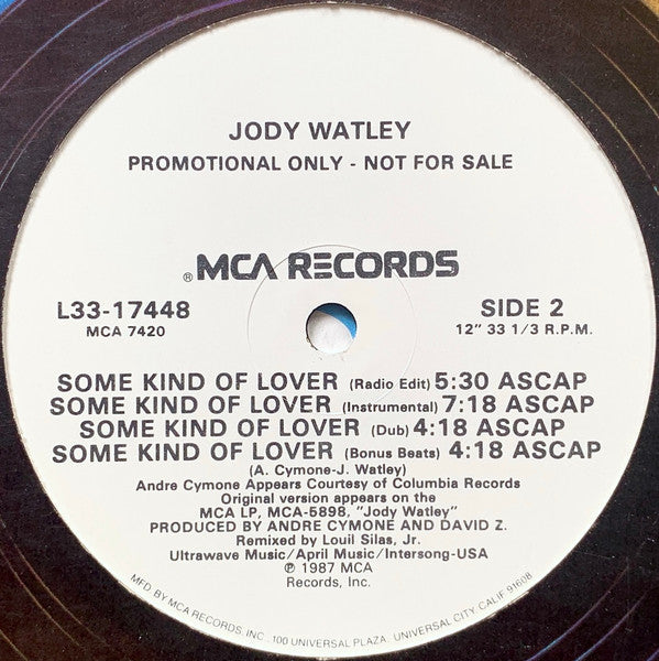Jody Watley : Some Kind Of Lover (12", Promo)