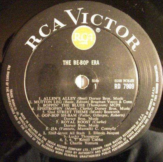 Various : The Be-Bop Era (LP, Comp, Mono)