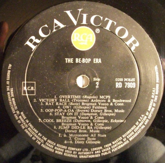 Various : The Be-Bop Era (LP, Comp, Mono)