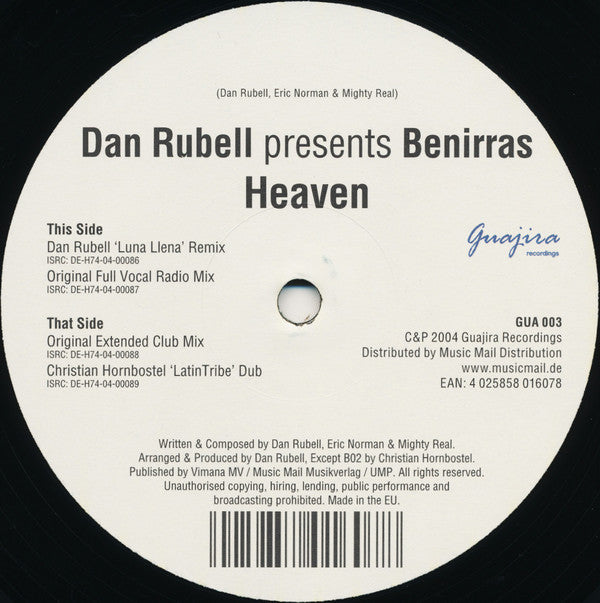 Dan Rubell Presents Benirras : Heaven (12")