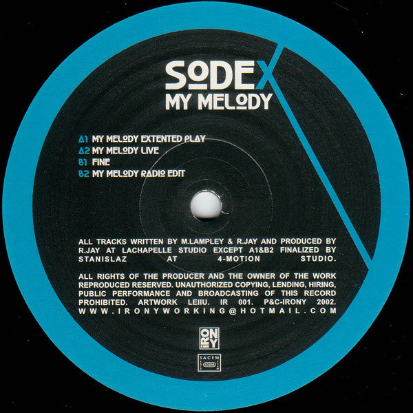 Sodex : My Melody (12")