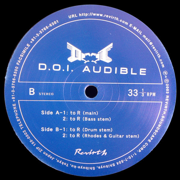 D.O.I. : Audible EP2 (12", EP)