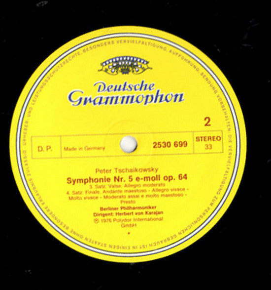 Pyotr Ilyich Tchaikovsky - Berliner Philharmoniker ▪ Herbert von Karajan : Symphonie Nr. 5 (LP)