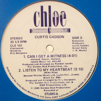Curtis Gadson : Can I Get A Witness / Listen To My Heartbeat (12")