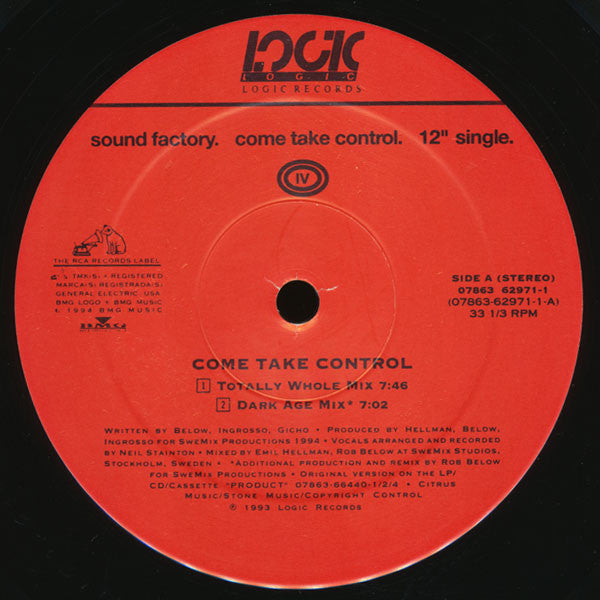 SoundFactory : Come Take Control (12", Single)